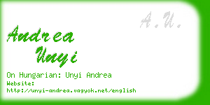 andrea unyi business card